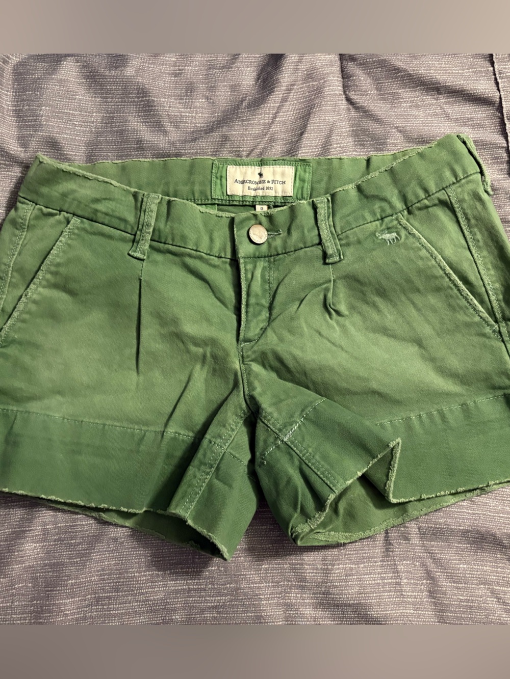 ABERCROMBIE & FITCH Green Cotton Shorts